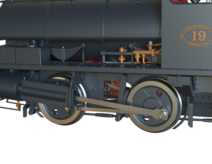 LYR 'Pug' 0-4-0ST 19 LYR Unlined Black (as preserved) Steam Locomotive