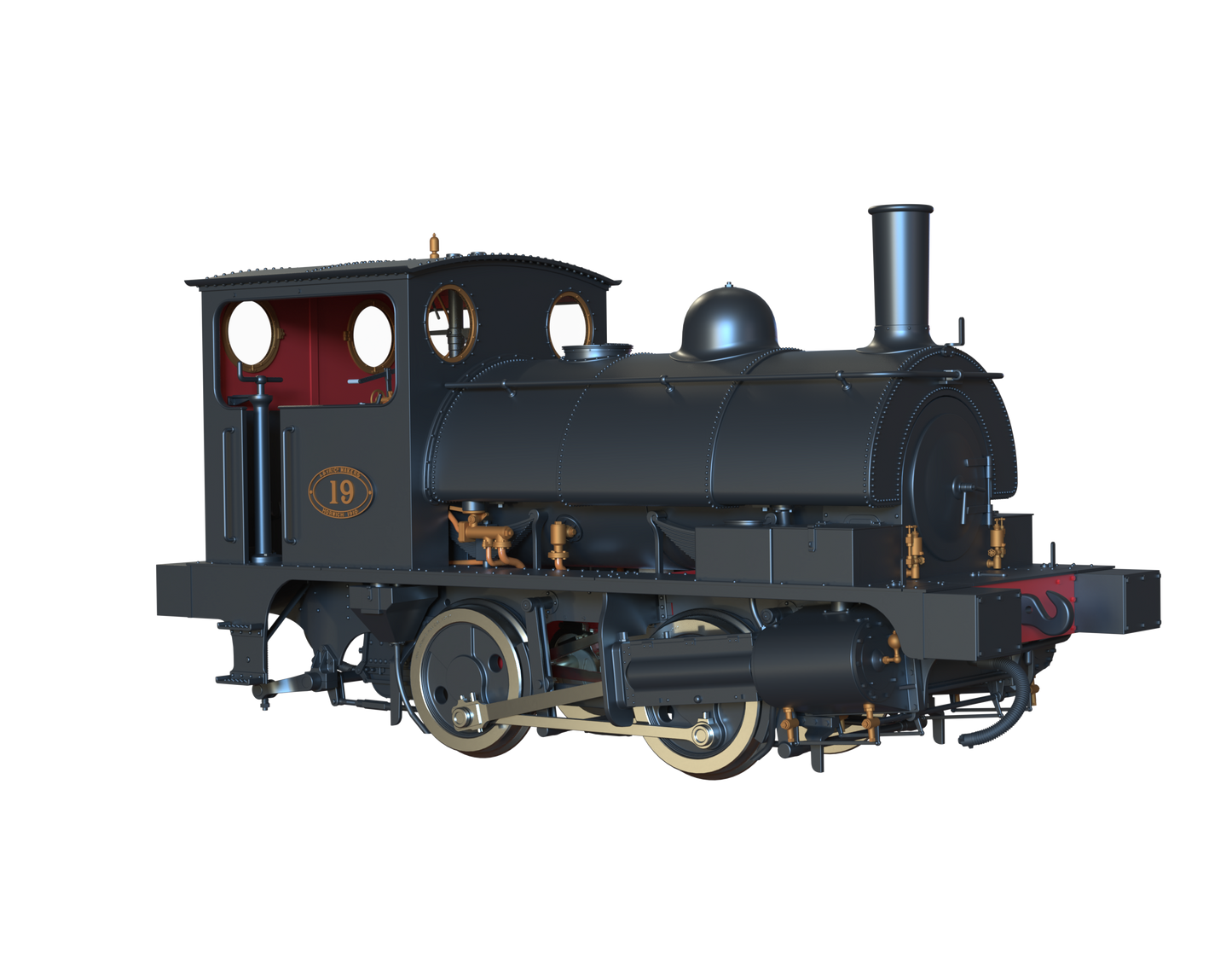 LYR 'Pug' 0-4-0ST 19 LYR Unlined Black (as preserved) Steam Locomotive