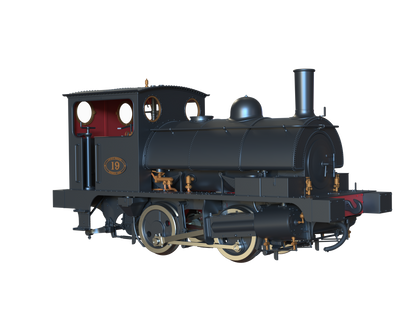 LYR 'Pug' 0-4-0ST 19 LYR Unlined Black (as preserved) Steam Locomotive