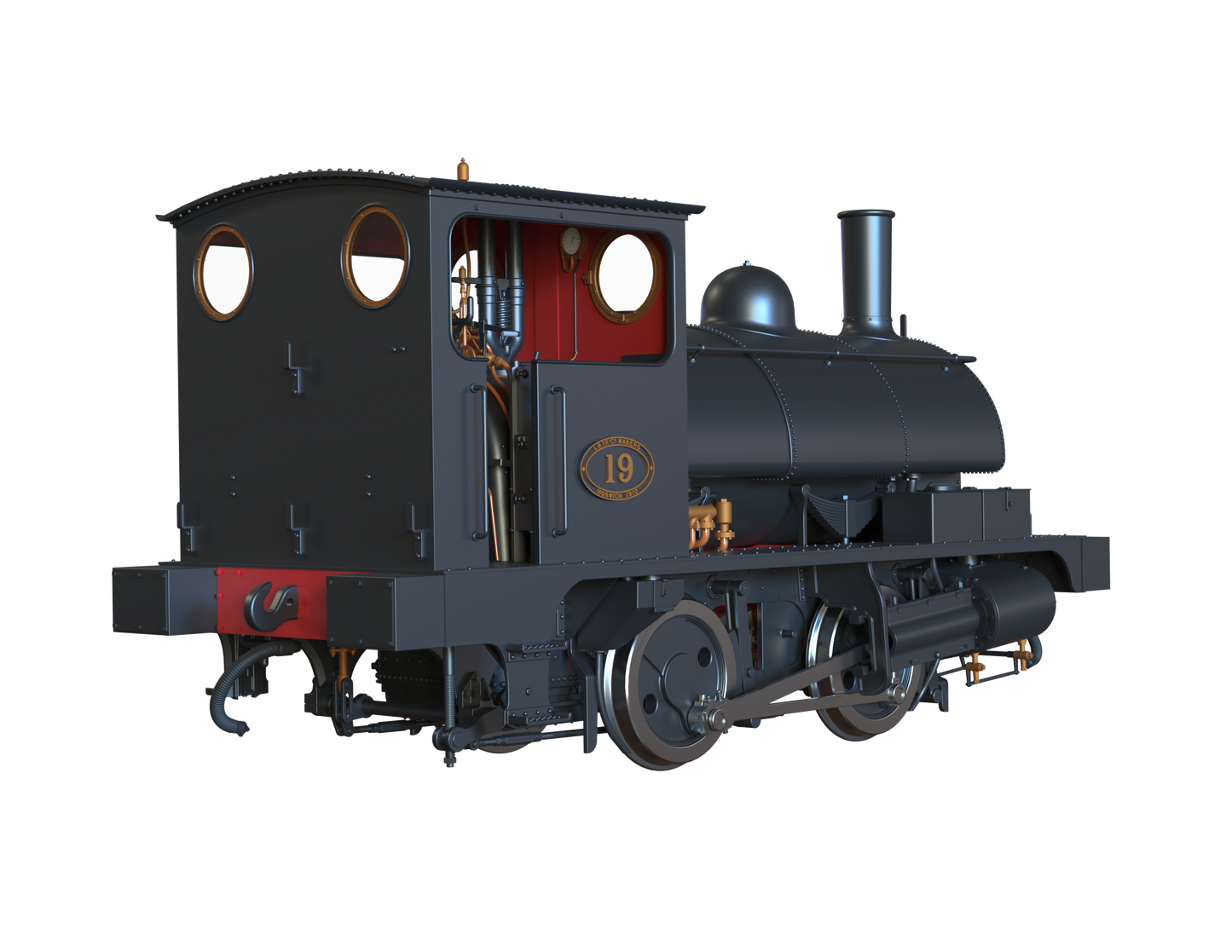 LYR 'Pug' 0-4-0ST 19 LYR Unlined Black (as preserved) Steam Locomotive