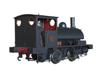 LYR 'Pug' 0-4-0ST 19 LYR Unlined Black (as preserved) Steam Locomotive