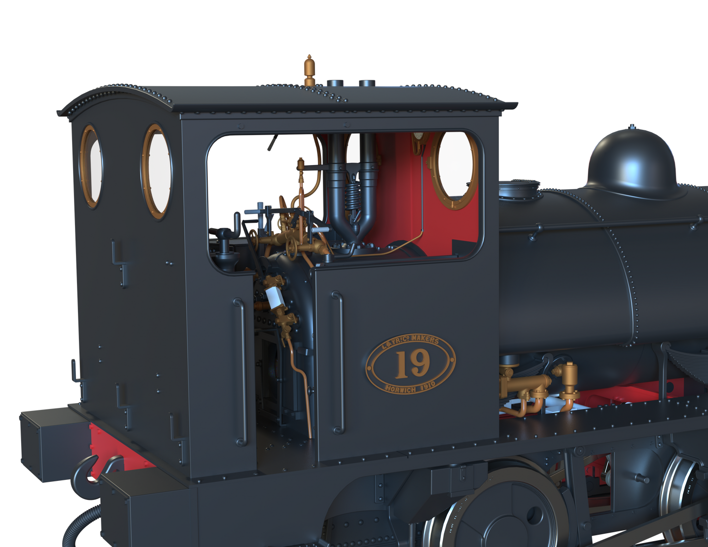 LYR 'Pug' 0-4-0ST 19 LYR Unlined Black (as preserved) Steam Locomotive