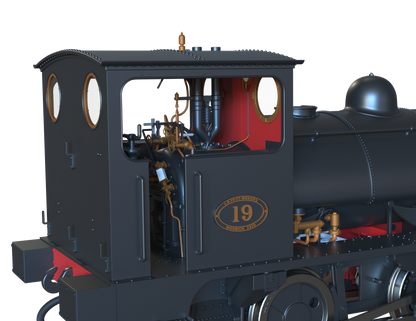 LYR 'Pug' 0-4-0ST 19 LYR Unlined Black (as preserved) Steam Locomotive