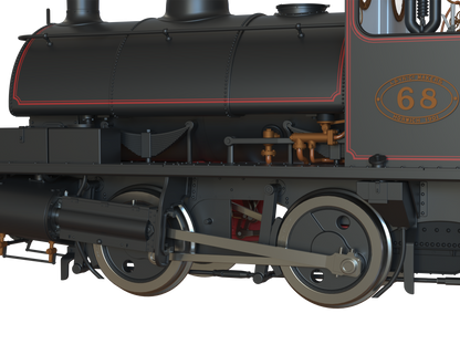 LYR 'Pug' 0-4-0ST 68 LYR Lined Black (as preserved) Steam Locomotive