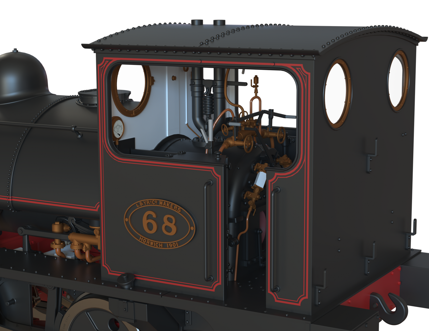 LYR 'Pug' 0-4-0ST 68 LYR Lined Black (as preserved) Steam Locomotive