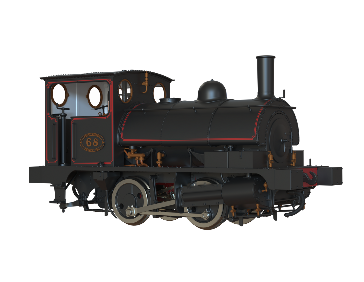 LYR 'Pug' 0-4-0ST 68 LYR Lined Black (as preserved) Steam Locomotive