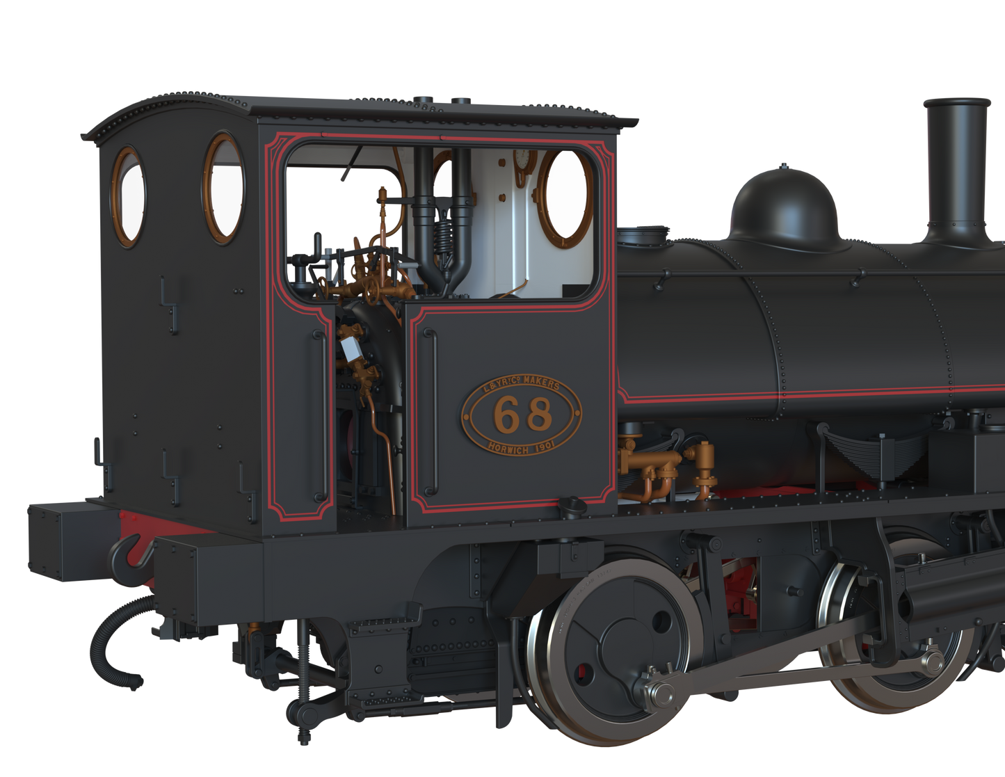 LYR 'Pug' 0-4-0ST 68 LYR Lined Black (as preserved) Steam Locomotive