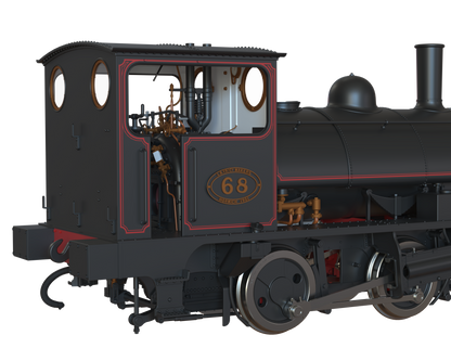 LYR 'Pug' 0-4-0ST 68 LYR Lined Black (as preserved) Steam Locomotive