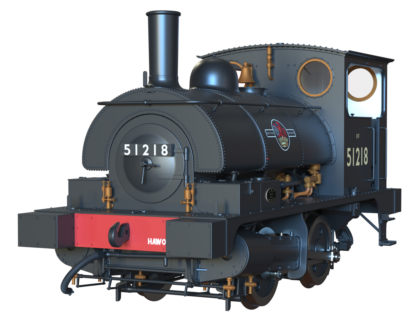 LYR 'Pug' 0-4-0ST 51218 BR Black Late Crests (as preserved) Steam Locomotive - DCC Sound