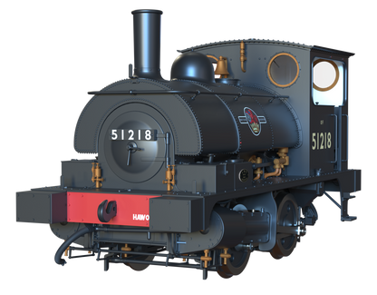 LYR 'Pug' 0-4-0ST 51218 BR Black Late Crests (as preserved) Steam Locomotive - DCC Sound