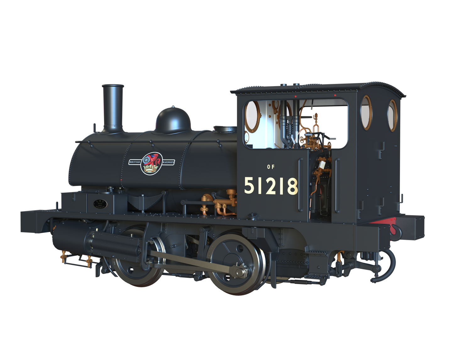 LYR 'Pug' 0-4-0ST 51218 BR Black Late Crests (as preserved) Steam Locomotive - DCC Sound