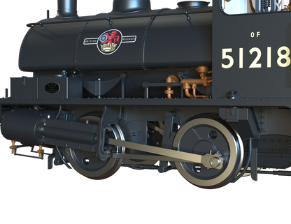 LYR 'Pug' 0-4-0ST 51218 BR Black Late Crests (as preserved) Steam Locomotive - DCC Sound