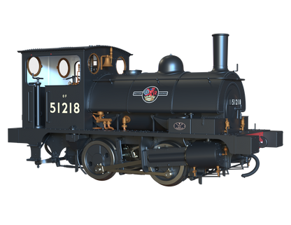 LYR 'Pug' 0-4-0ST 51218 BR Black Late Crests (as preserved) Steam Locomotive - DCC Sound