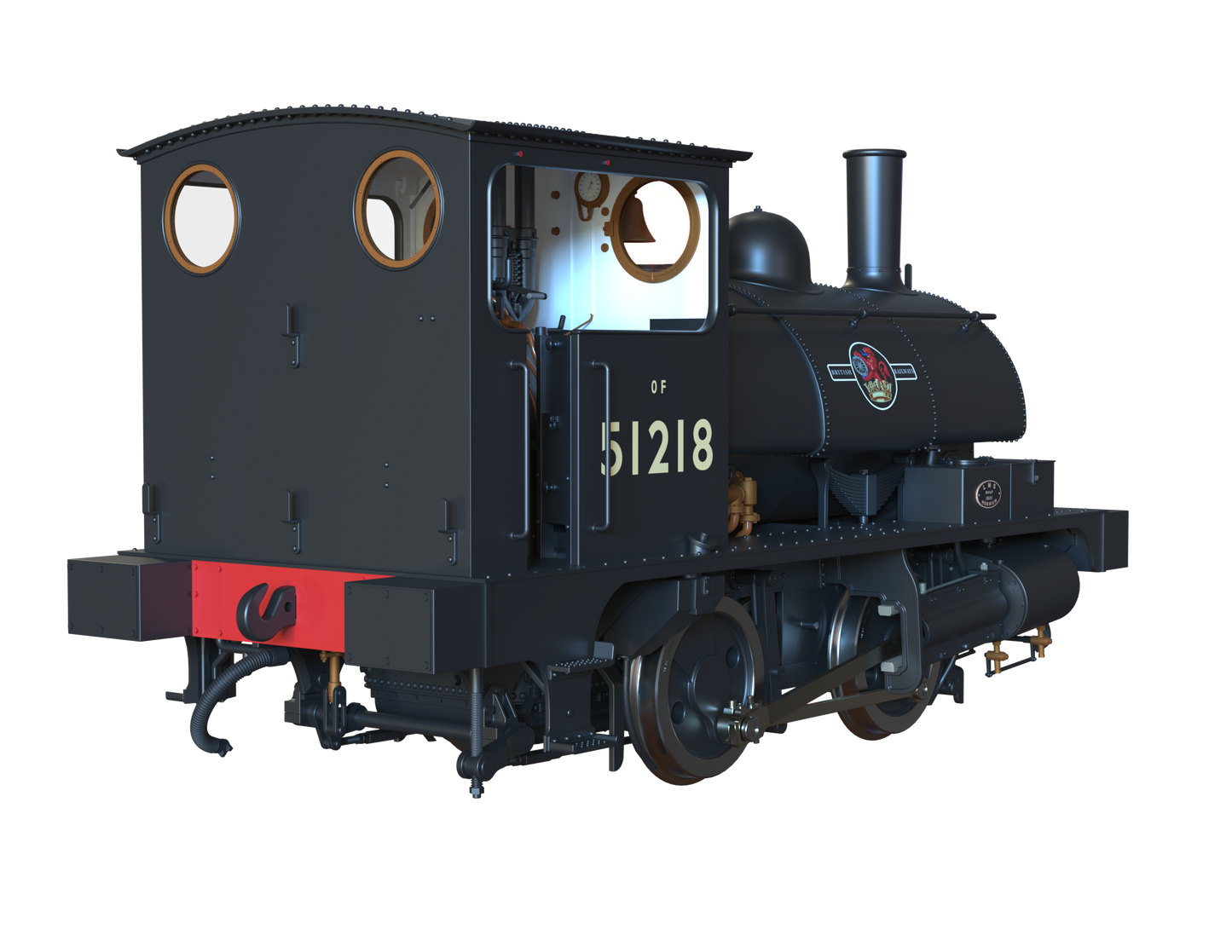 LYR 'Pug' 0-4-0ST 51218 BR Black Late Crests (as preserved) Steam Locomotive - DCC Sound