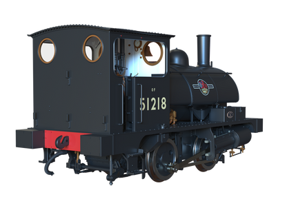 LYR 'Pug' 0-4-0ST 51218 BR Black Late Crests (as preserved) Steam Locomotive - DCC Sound