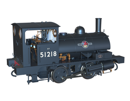 LYR 'Pug' 0-4-0ST 51218 BR Black Late Crests (as preserved) Steam Locomotive - DCC Sound