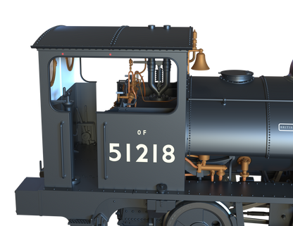 LYR 'Pug' 0-4-0ST 51218 BR Black Late Crests (as preserved) Steam Locomotive - DCC Sound