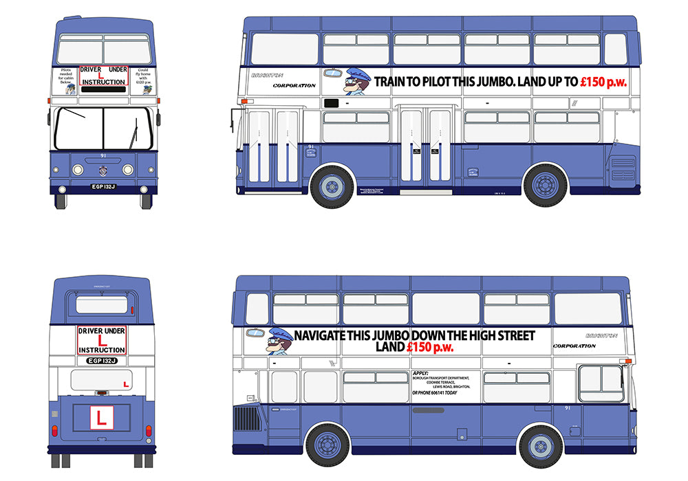 E43005 Daimler Fleetline DMS Brighton Corporation 91 Driver Trainer