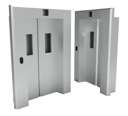 OO Gauge Elevator Doors (Pack of 2) - Unpainted
