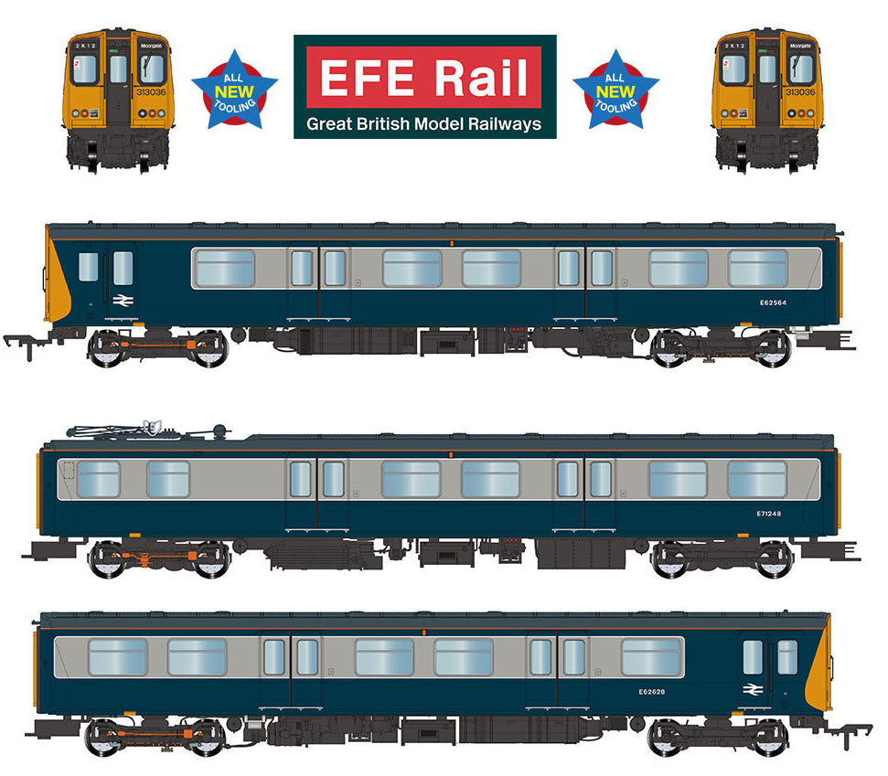 Class 313 3-Car EMU 313036 BR Blue & Grey