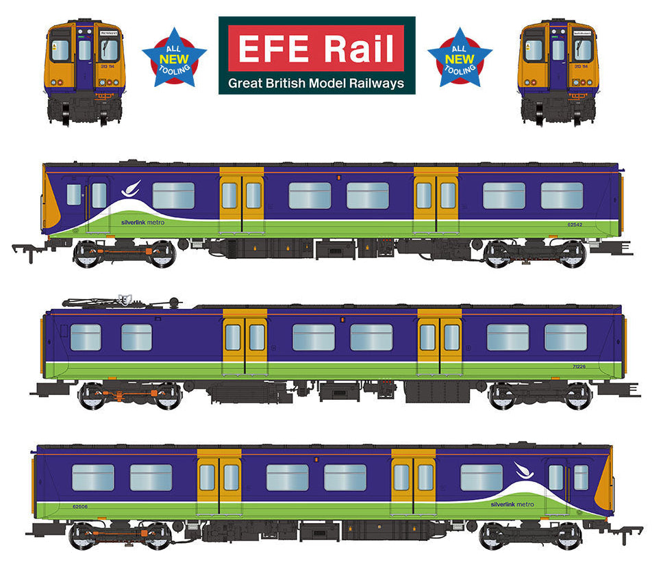 Class 313 3-Car EMU 313114 Silverlink Metro