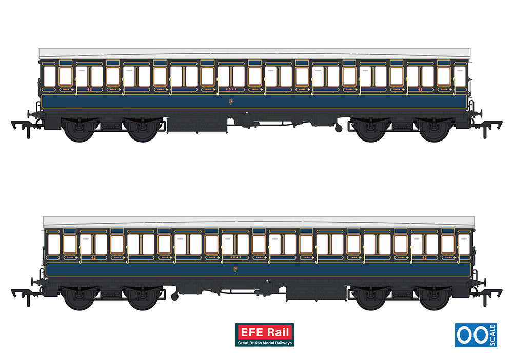 E86036 54ft non-Corridor Third S&DJR Lined Blue No.42