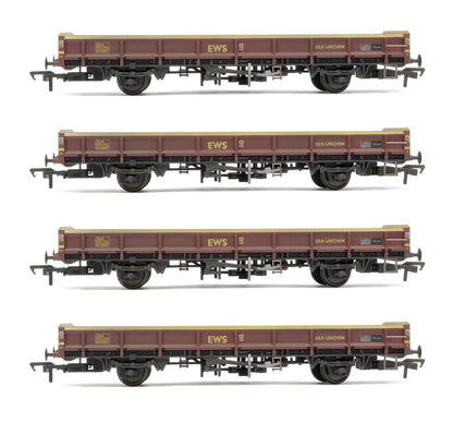 Set of 4 BR ZCA 'Sea Urchin' Open Wagon EWS No. DC460387 - Lightly Weathered