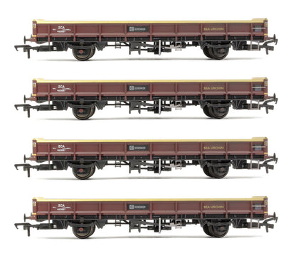 Set of 4 BR ZCA 'Sea Urchin' Open Wagon (Ex-EWS) DB Schenker No. 460887 - Lightly Weathered