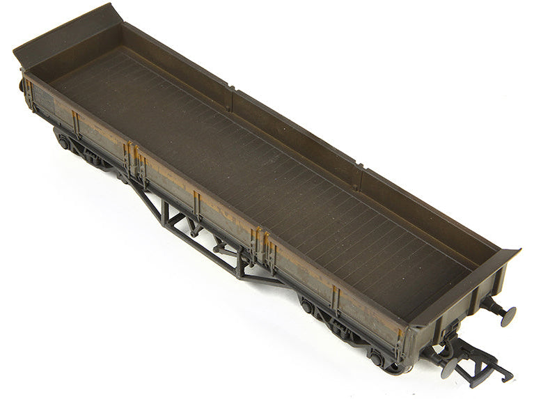 E87122 BR YCV 'Turbot' Bogie Ballast Wagon BR Engineers Grey & Yellow - Weathered