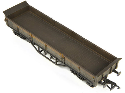 E87122 BR YCV 'Turbot' Bogie Ballast Wagon BR Engineers Grey & Yellow - Weathered