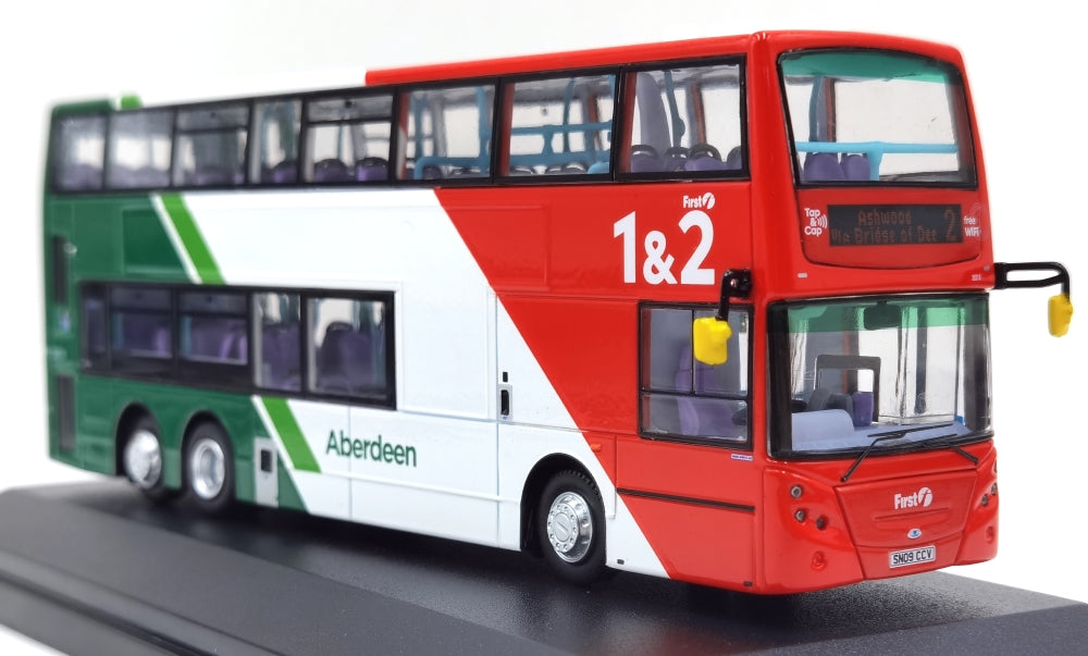 UKD76004 Dennis Trident E500 First Bus - SN09 CCV 1and2 Route Promo - Ft38218 - Rt2 Ashwood