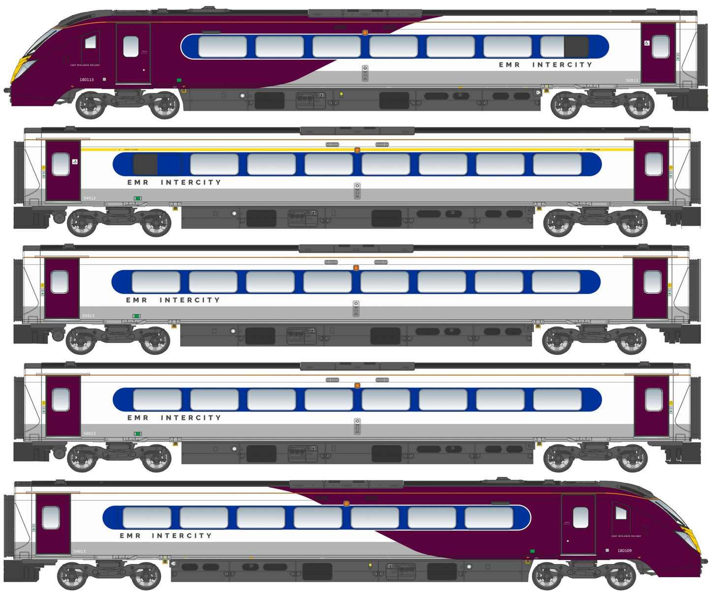 Class 180 East Midlands Railway 180113 5-Car DMU - DCC Sound