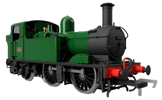 14XX Class 0-4-2 1444 BR Green Lined Early Crest Steam Locomotive