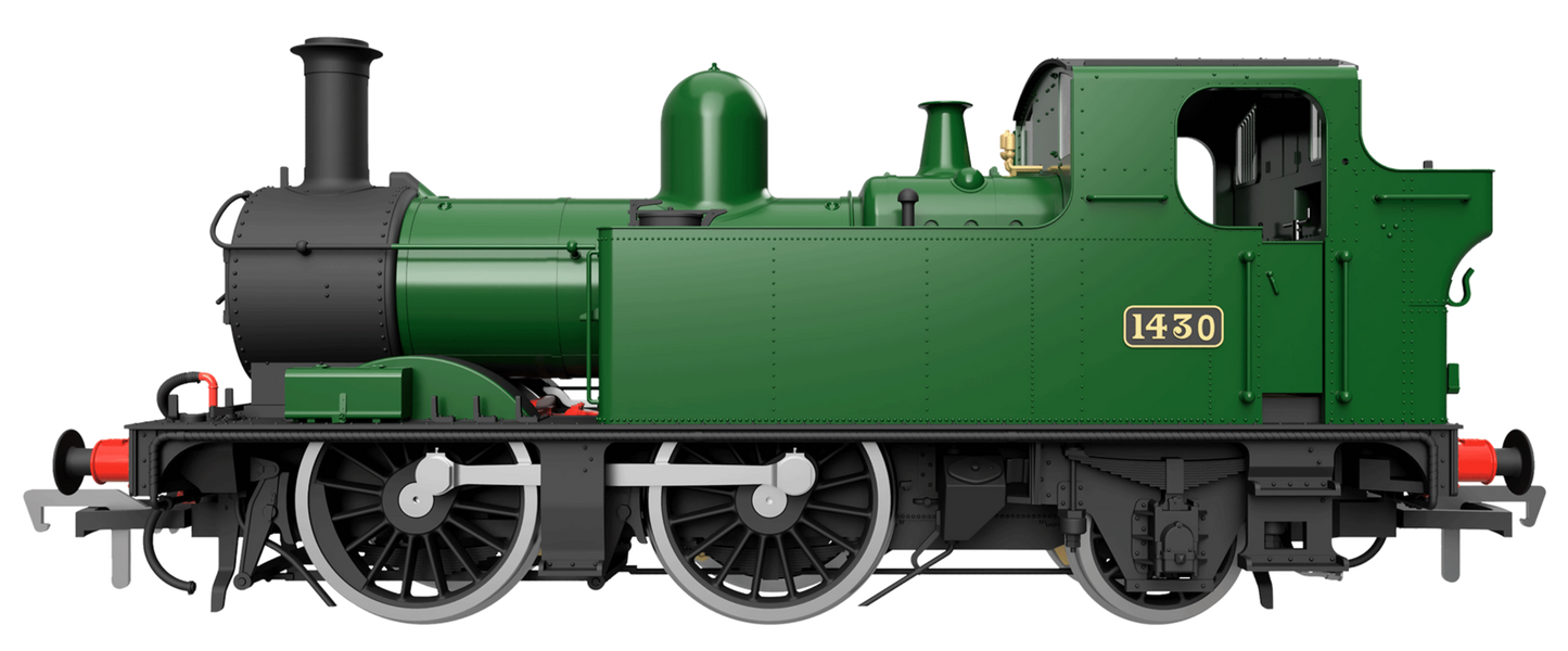 14XX Class 0-4-2 1444 BR Green Lined Early Crest Steam Locomotive