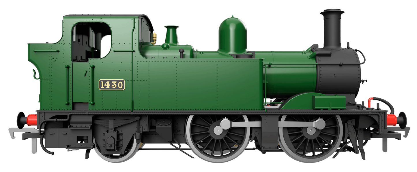 14XX Class 0-4-2 1444 BR Green Lined Early Crest Steam Locomotive