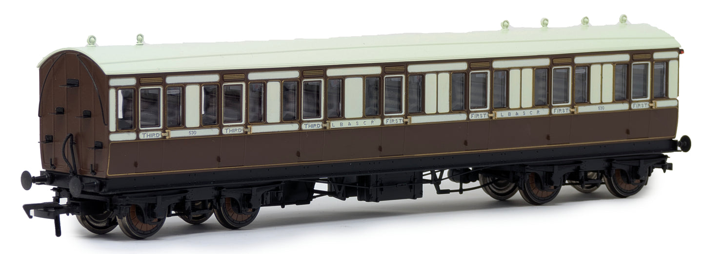 48' LBSCR ‘Evolution’ Bogie Coach Non-Corridor Carriage No.501, No.751 & No.530 3-Pack
