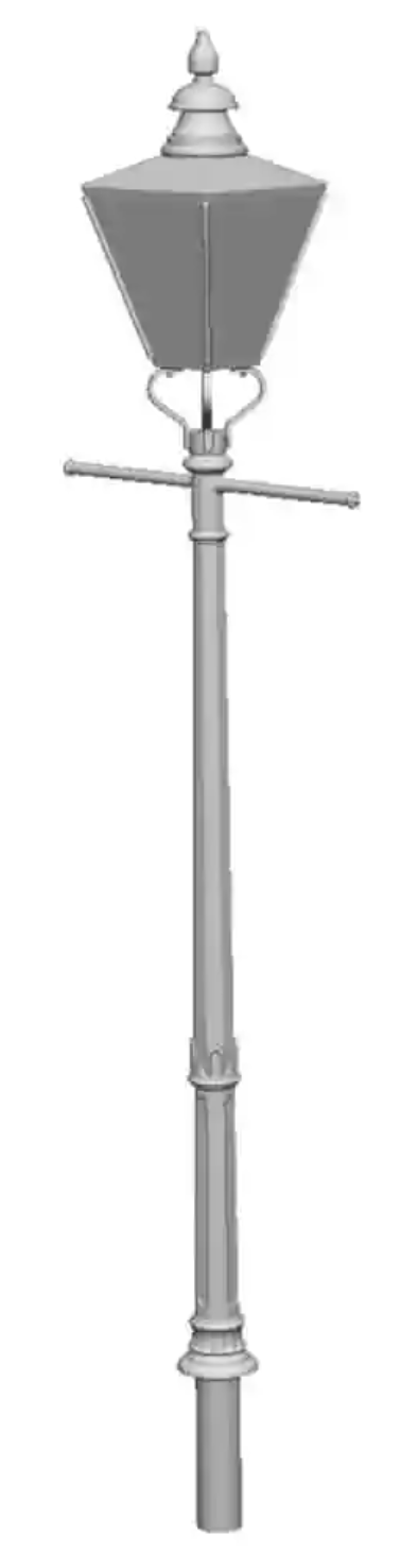 2608-076 OO Gauge - Detailing - GWR No2 Column Octagonal Lamps x5