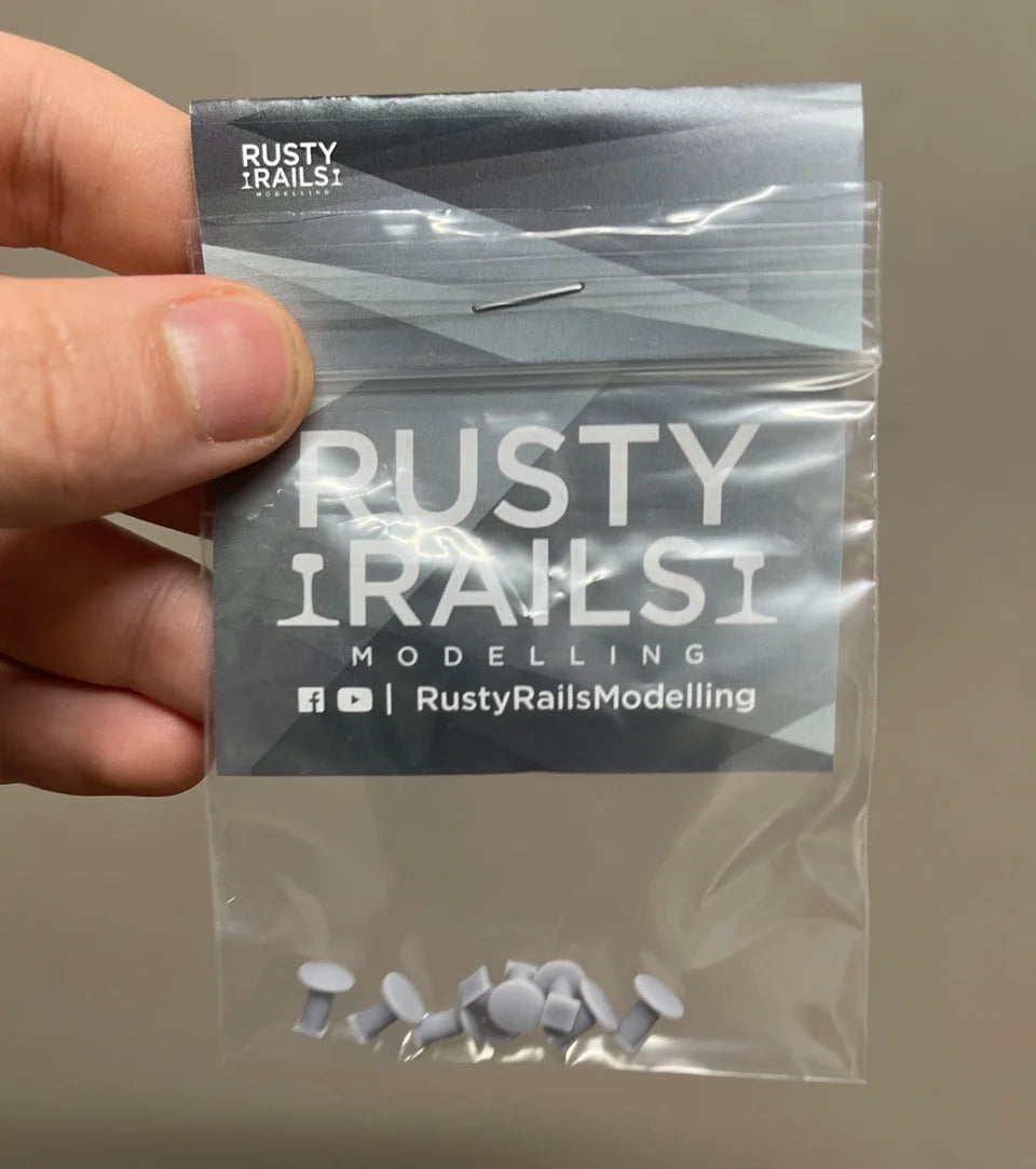 OO Gauge Round Buffers (Pack of 8) - Unpainted