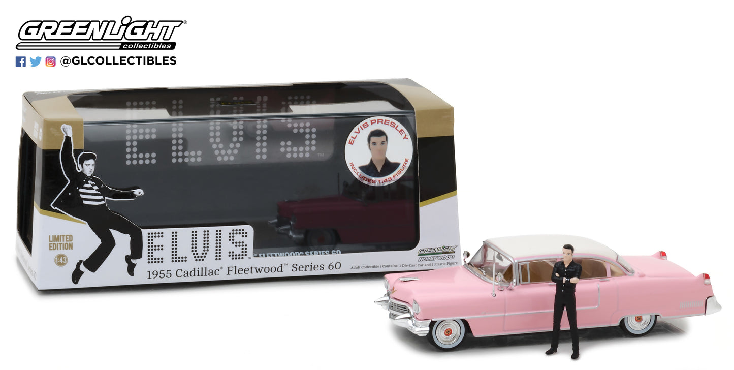 Elvis Presley 1955 Pink Cadillac Fleetwood Series 60-with Elvis Figure