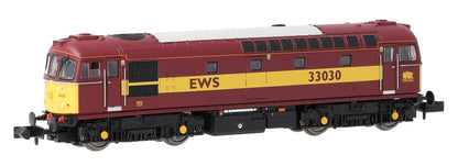GM2210603 Class 33 030 EWS Red/Gold Diesel Locomotive