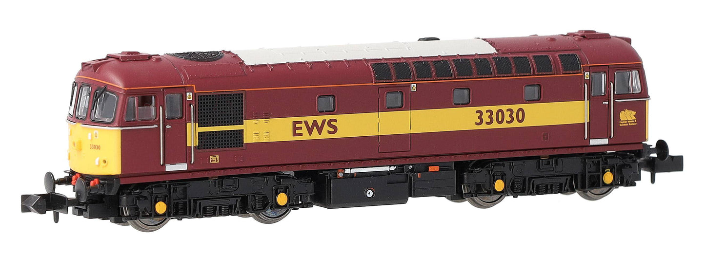 GM2210603D Class 33 030 EWS Red/Gold Diesel Locomotive - DCC Fitted