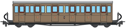 Ffestiniog Railway Short 'Bowsider' Bogie Coach, Teak, No. 18