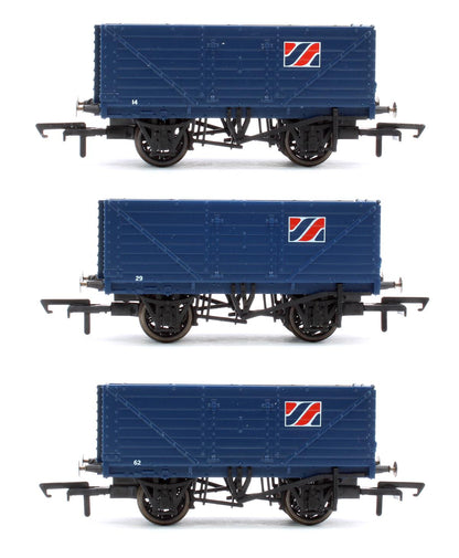 Set Of 3 ICI Salt 7 Plank Open Wagons