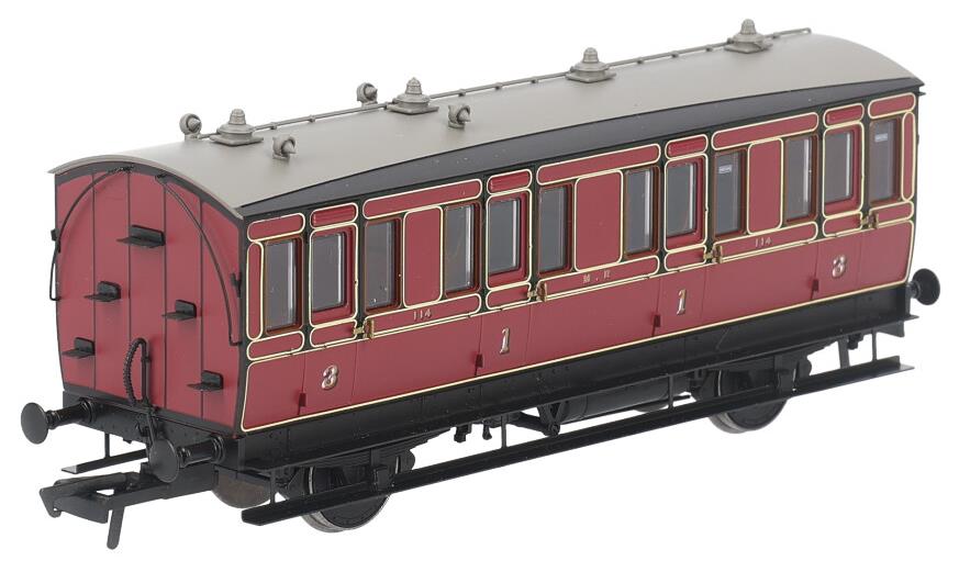Pre-Owned H4-4C13-1201 Hattons Originals Genesis 4 wheel composite (1st/3rd) 114 in Midland Railway Crimson Lake