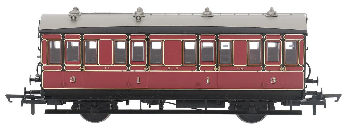 Pre-Owned H4-4C13-1201 Hattons Originals Genesis 4 wheel composite (1st/3rd) 114 in Midland Railway Crimson Lake