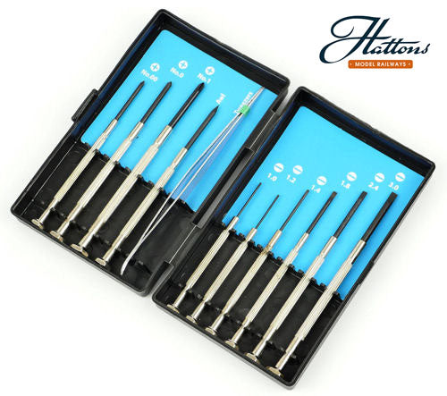 Hattons Essentials Model Railway Screwdriver Set (Including Small Tweezers)