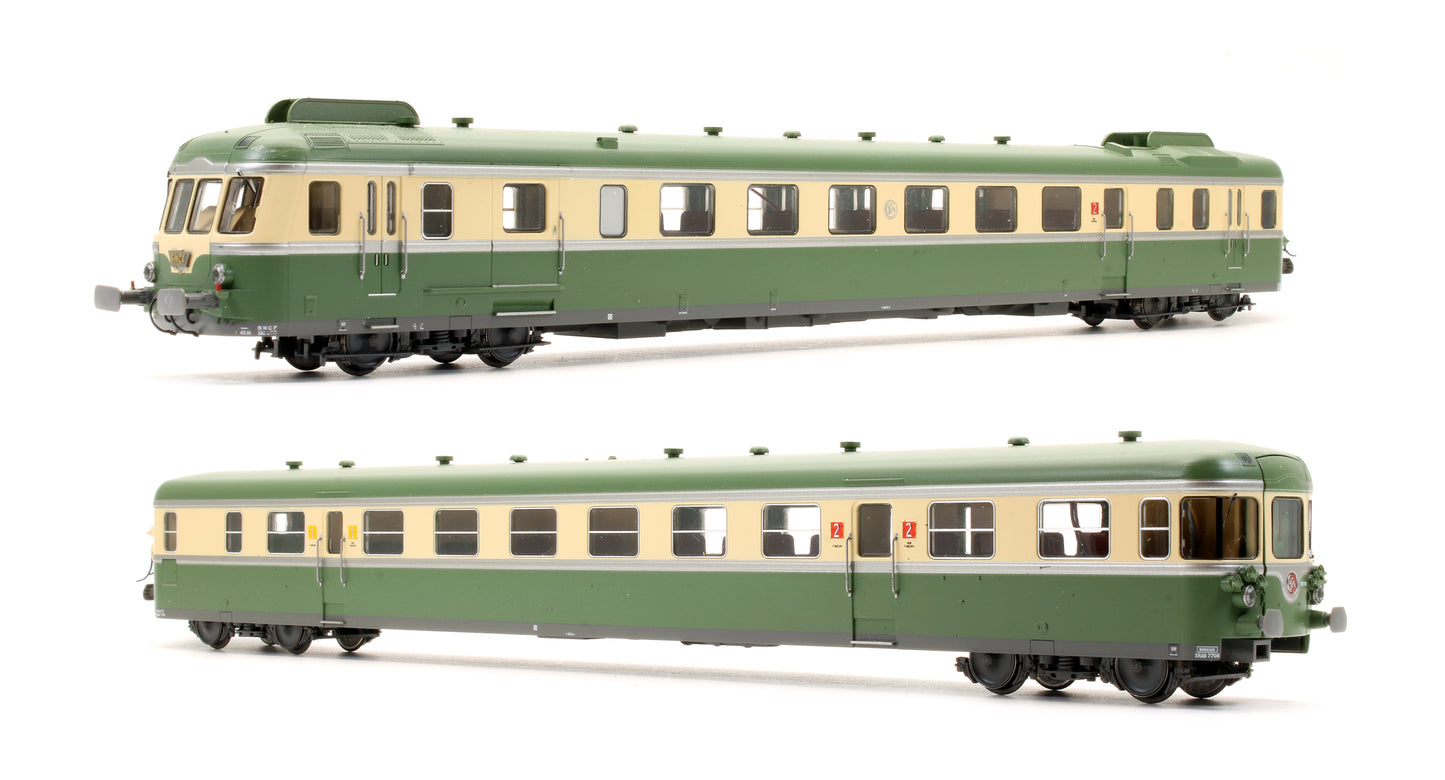 Pre-Owned SNCF RGP II X2719 Diesel Railcar & XRAB Trailer - DCC Sound