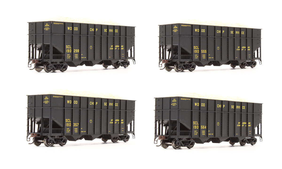 Pre-Owned ATH76575 Set Of 4 Seaboard Coast Line 40' Woodchip Hoppers