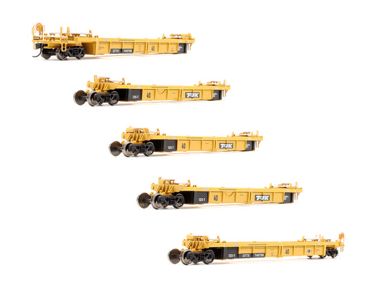 Pre-Owned 910-55609 Thrall 5-Unit Rebuilt 40' Well Car DTTX - Road #740766