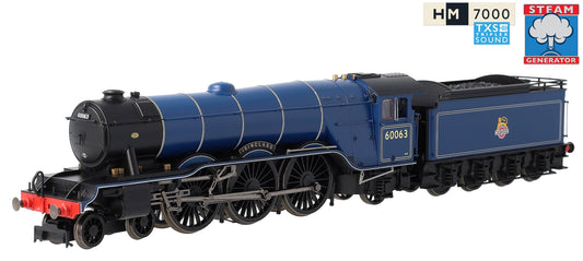 R30476SS Class A3 4-6-2 BR Blue 60063 "Isinglass" Steam Locomotive - DCC Sound & Smoke